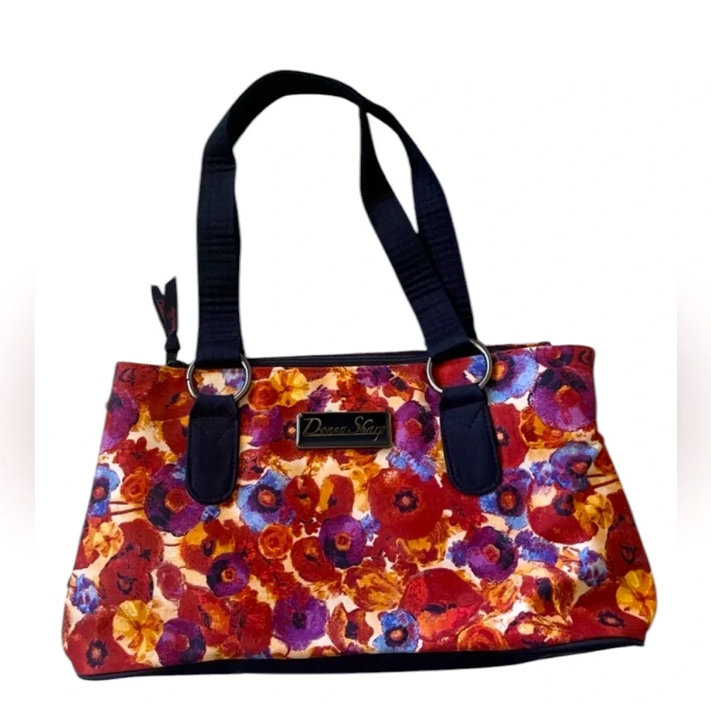 Donna Sharp "Poppy Field" Leah Tote, Handbag Purse Floral Casual Spring Summer - Picture 1 of 13